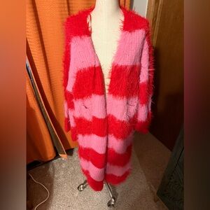 Women's Red and Pink Sweater LALA Brand